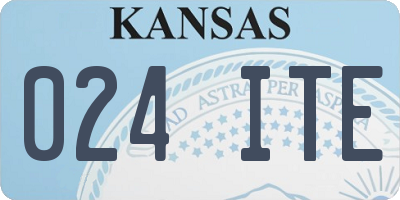 KS license plate 024ITE