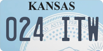 KS license plate 024ITW
