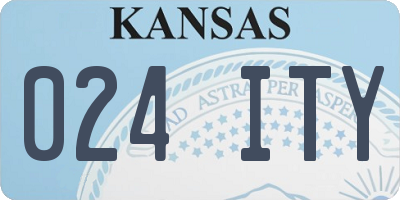 KS license plate 024ITY