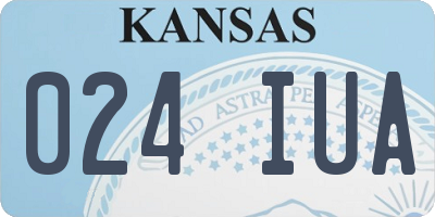 KS license plate 024IUA