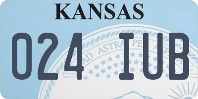 KS license plate 024IUB