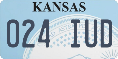 KS license plate 024IUD