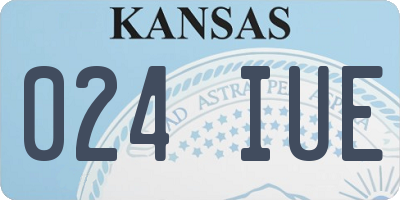 KS license plate 024IUE