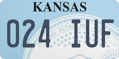 KS license plate 024IUF