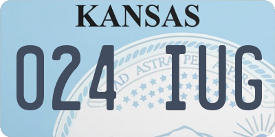 KS license plate 024IUG