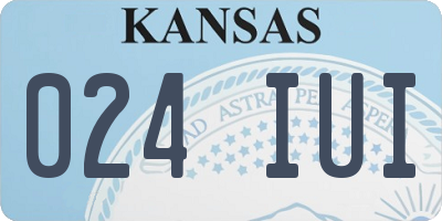 KS license plate 024IUI