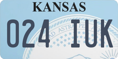 KS license plate 024IUK