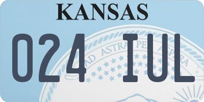 KS license plate 024IUL