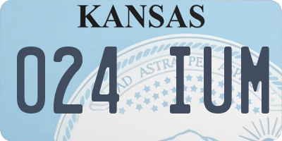 KS license plate 024IUM