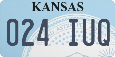KS license plate 024IUQ