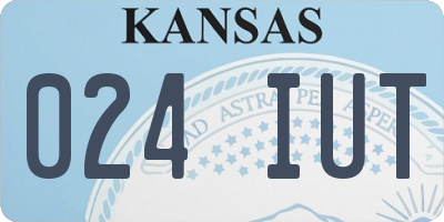 KS license plate 024IUT
