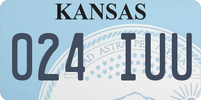 KS license plate 024IUU