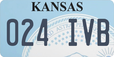 KS license plate 024IVB