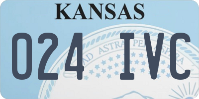 KS license plate 024IVC