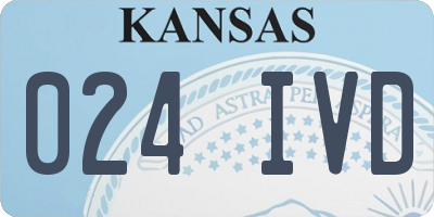 KS license plate 024IVD