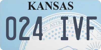 KS license plate 024IVF