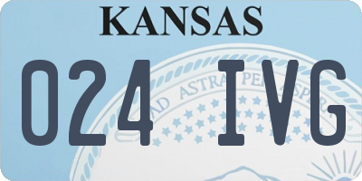 KS license plate 024IVG