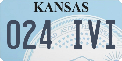 KS license plate 024IVI