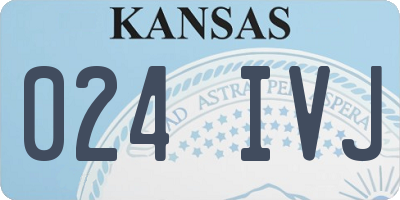 KS license plate 024IVJ