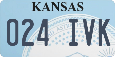 KS license plate 024IVK
