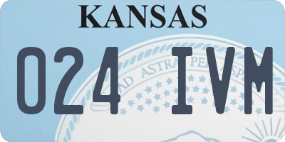 KS license plate 024IVM