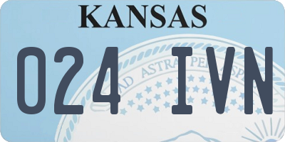 KS license plate 024IVN