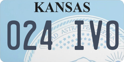 KS license plate 024IVO