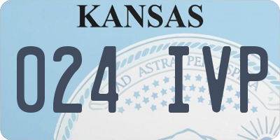 KS license plate 024IVP
