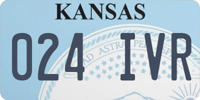 KS license plate 024IVR