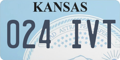 KS license plate 024IVT