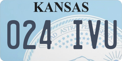 KS license plate 024IVU