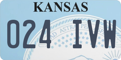 KS license plate 024IVW
