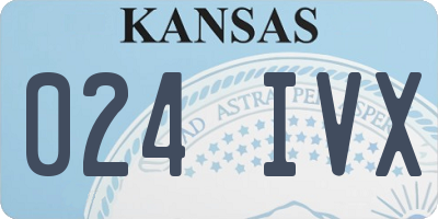 KS license plate 024IVX