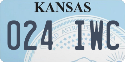 KS license plate 024IWC