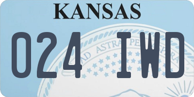 KS license plate 024IWD