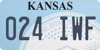 KS license plate 024IWF