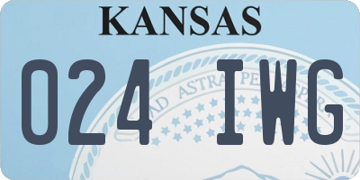 KS license plate 024IWG