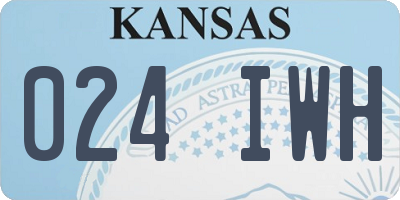 KS license plate 024IWH