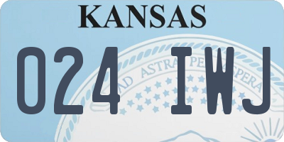 KS license plate 024IWJ