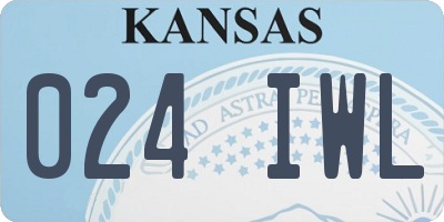 KS license plate 024IWL