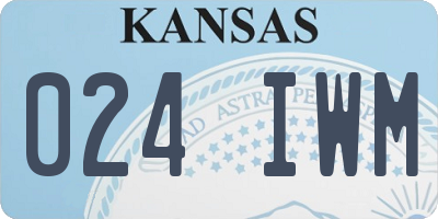 KS license plate 024IWM