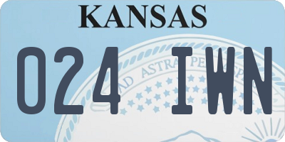 KS license plate 024IWN