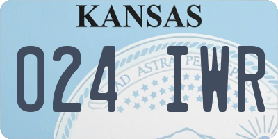 KS license plate 024IWR