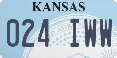 KS license plate 024IWW