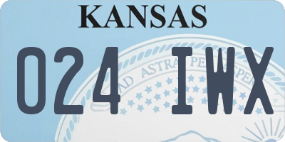 KS license plate 024IWX