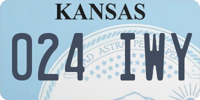 KS license plate 024IWY