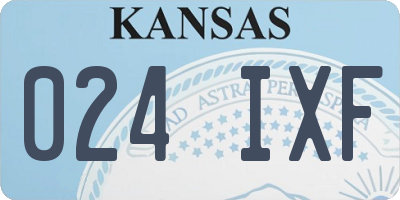 KS license plate 024IXF