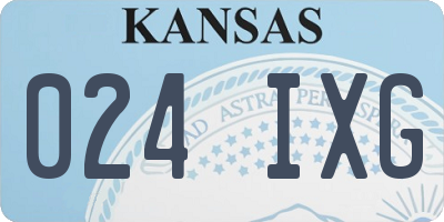KS license plate 024IXG