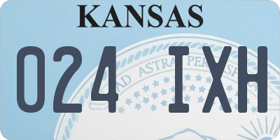 KS license plate 024IXH