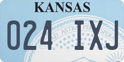 KS license plate 024IXJ